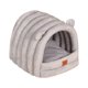 thumbnail image 2 of Cueva con capucha Cama para gatos Tienda para perros Parte inferior antideslizante Cojín autocalentable Casa de mascotas cálida decorativa para dormir , Azul grisáceo gris azul Salvador gato de cama, 2 of 10