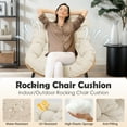 thumbnail image 6 of Tappio Outdoor Rocking Egg Chair, Indoor Papasan Chair Rattan Patio Wicker Lounge with Thick Cushion for Bedroom Living Room Garden Porch Backyard, Beige, 6 of 9