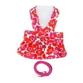 thumbnail image 5 of Eye-catching Pet Harness Dress - Sleeveless with Flower Printing - Pet Dog Traction Rope Dress, 5 of 8