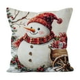 thumbnail image 3 of Xuniizn Christmas Pillow Covers 18x18 inch Xmas Decorations Soft Plush Faux Fur Wool Christmas Throw Pillow Cases Winter Holiday Decor for Sofa Living Room, 3 of 7