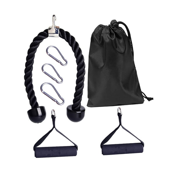 Colaxi Pull Down Rope Cable Attachment Set Anti Slip Biceps Triceps Tension Rope Triceps Rope for Home Push Downs Lats Gym Equipment