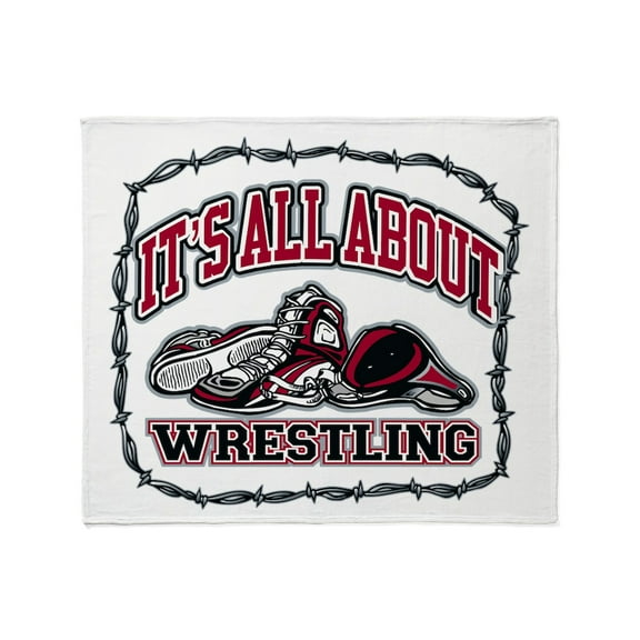 CafePress - It's All About Wrestling Throw Blanket - Soft Fleece Throw Blanket, 50"x60" for All Ages