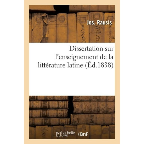 Dissertation sur l'enseignement de la litt