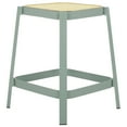 thumbnail image 2 of SAFAVIEH Palmyra Coastal Cane Stool, Aqua Smoke/Natural (15 in. W x 15 in. D x 17.8 in. H), 2 of 10