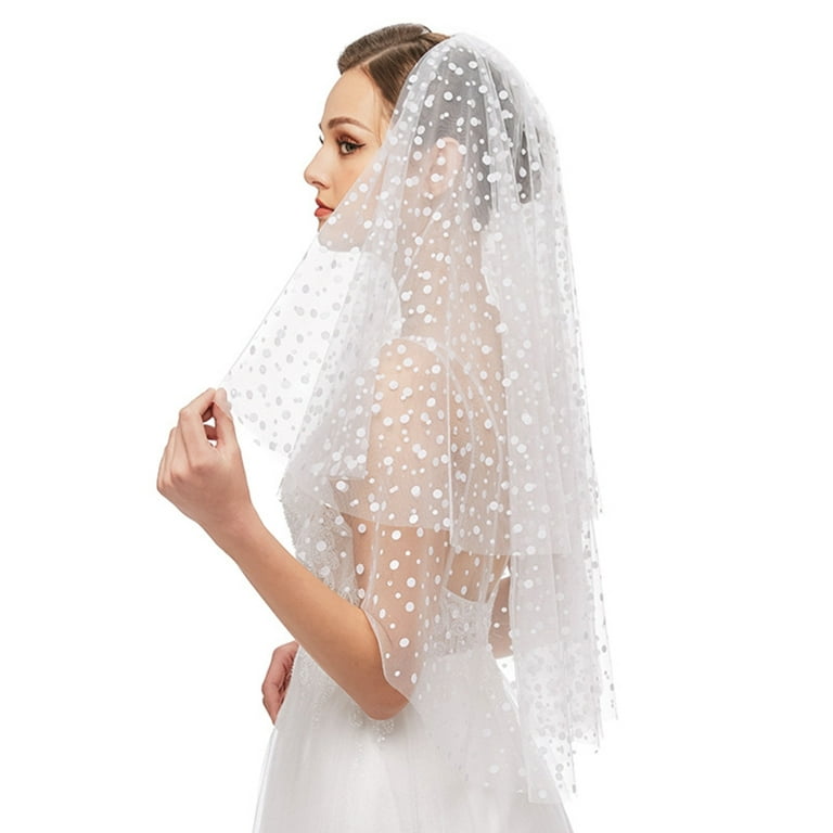 White Bridal Wedding Veil Bride To Be Bachelorette Hen Party