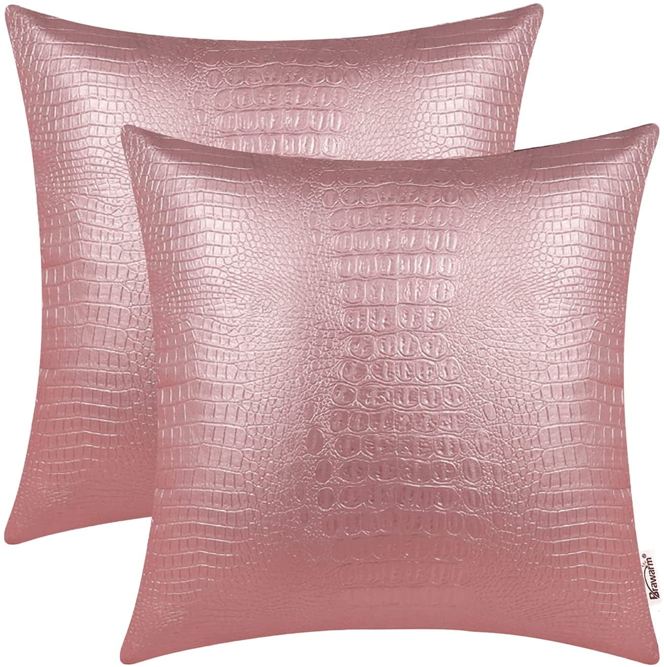 Pack of 2 Luxury Twin Pack Embossed Quilted Cushion Covers 43 cm x 43 cm 