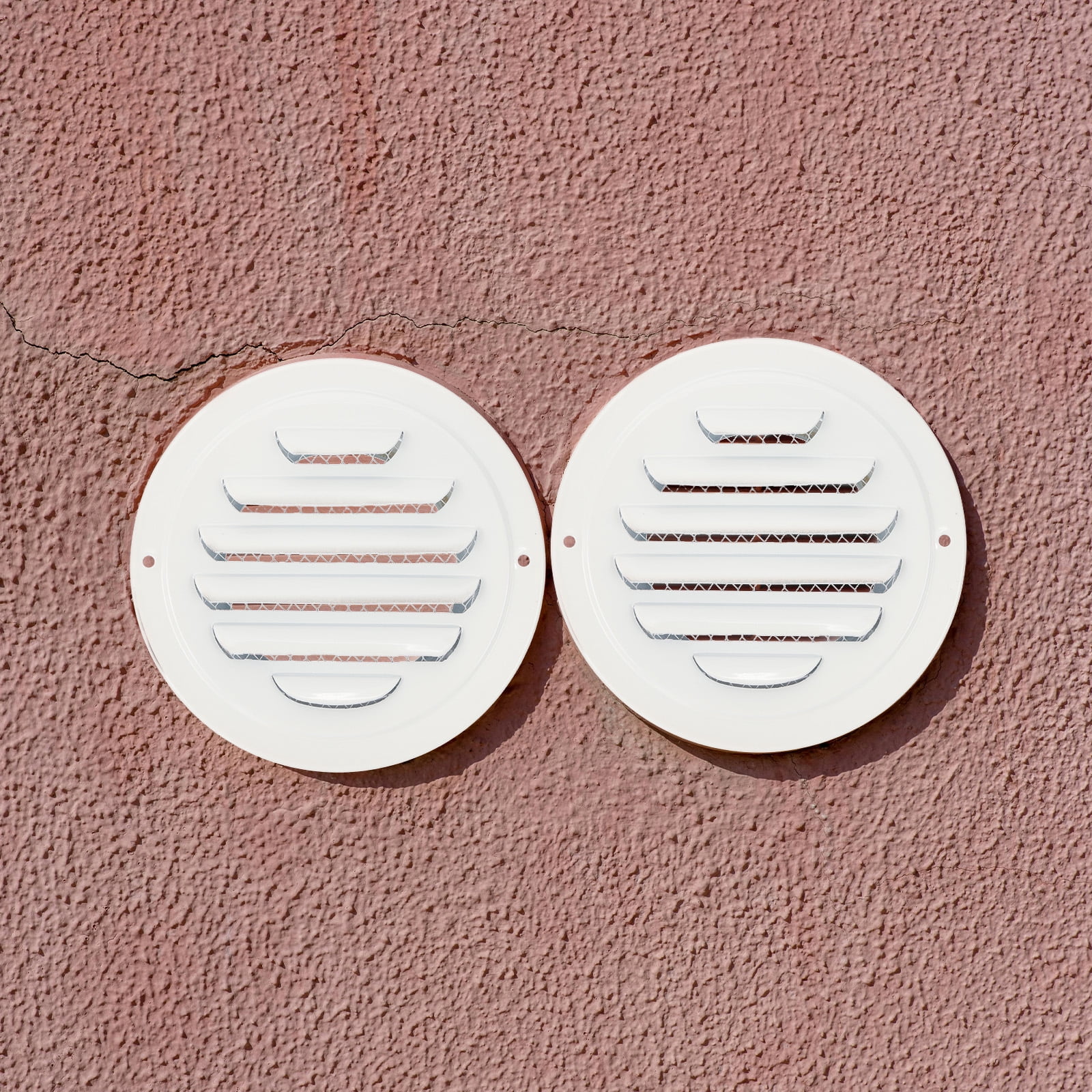 Uxcell Round Air Vents Cover 304 Stainless Steel Louver Grille, for Ceiling Mount White 4 Inch