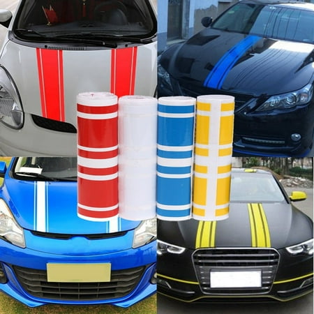 3 X 72 Vinyl Car Hood Exterior Sticker Decor Decal Strip Racing