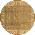 thumbnail image 1 of Ahgly Company Indoor Round Oriental Brown Traditional Area Rugs, 5' Round, 1 of 4