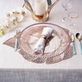 thumbnail image 5 of BalsaCircle 6 Metallic Rose Gold 18" Monstera Tropical Leaf Design Vinyl PLacemats Wedding Party, 5 of 8