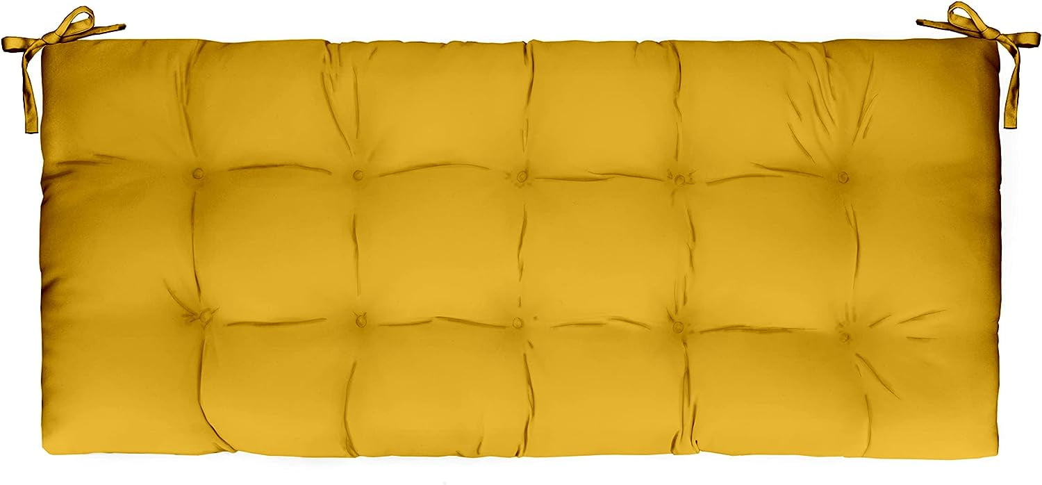 RSH Décor Indoor Outdoor Tufted Bench Cushion With Ties (60” X 18