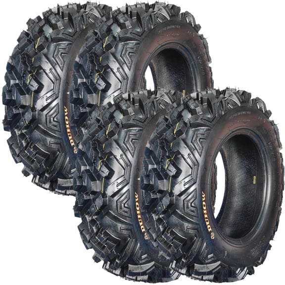 4 Pack ATV UTV Tires 25x8-12 25x10-12, 6PLY All Terrain Tires for Hardpack, Trail, Sand & Street Use, Durable 25x8x12 25x10x12 for ATV, UTV, Off-Road Vehicles (Set of 4, Tubeless)