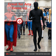 Morphsuits Adult Unisex Black Full Body Spandex Zentai Halloween Costume