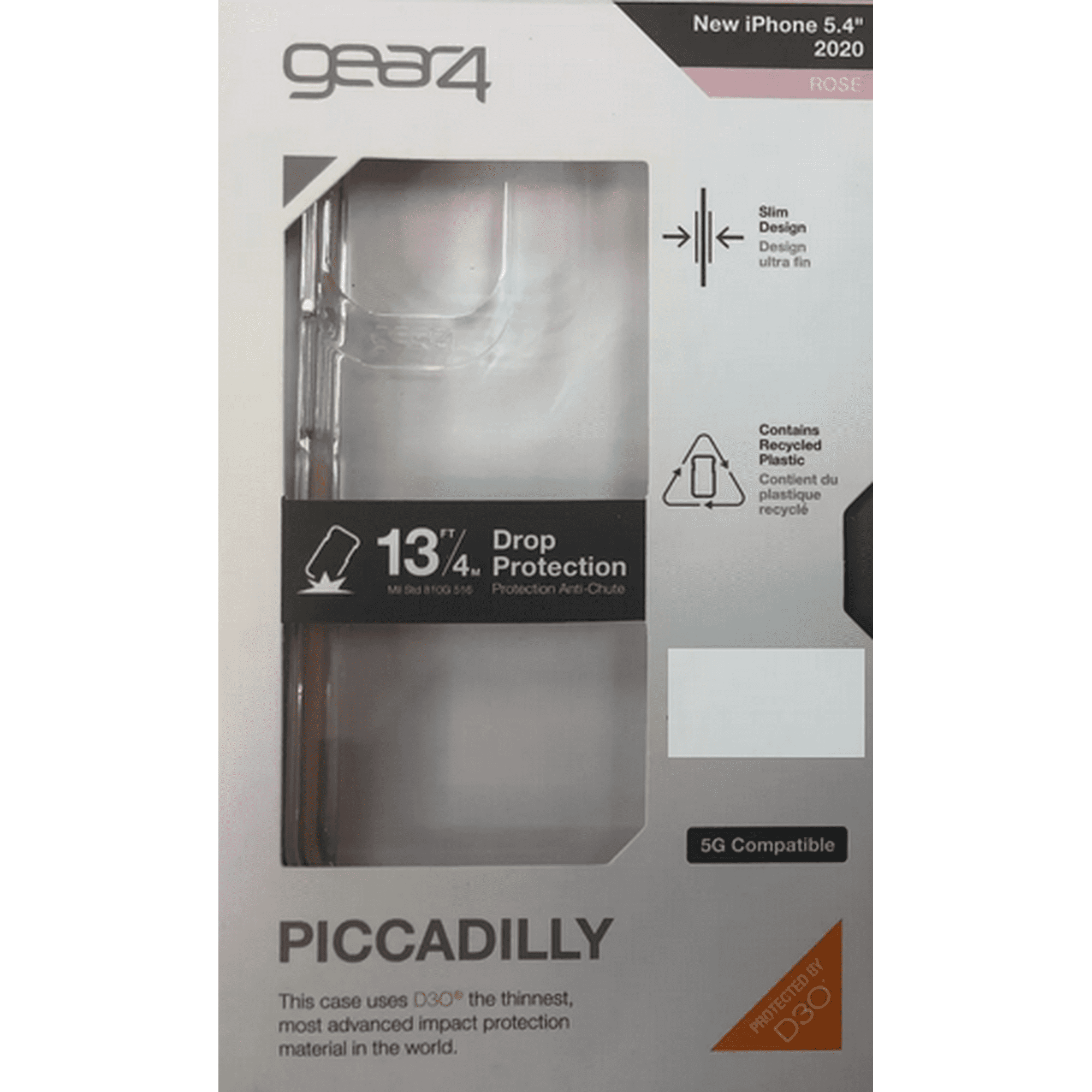 Gear4 Piccadilly Case For iPhone 12 mini - Clear/ Pink