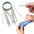 thumbnail image 5 of 40/100cm Circular DIY Crafts Needlework Supplies Stainless Steel Weaving Circular Needle Crochet Hook Sewing Pins Knitting Needles 100CM-10MM, 5 of 8
