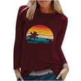 thumbnail image 1 of CEHVOM Mode T-Shirts Décontractés pour Femmes de Printemps Imprimés à Manches Longues à Col Rond Liquidation, 1 of 5