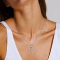 thumbnail image 4 of Turandoss 14K White Gold Plated Cz Initial Love Heart Pendant Necklaces for Women Girls Letter A-Z Pendant Chain Graduation Wedding Birthday Jewelry Gifts for Teen Kids Mom Wife Bride Age 6-8, 4 of 8