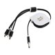 thumbnail image 1 of Cable retráctil USB, 3 en 1 cable USB USB, adaptador de cable de carga múltiple, diseño aerodinámico, 1 of 9