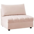 thumbnail image 2 of Meridian Furniture Jacob Velours Rose Sans Accoudoirs, 2 of 8