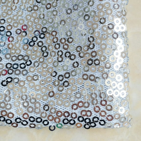 COSMOBETTY Shiny Sequin Material Silver 1Pack 135x100cm 3mm Thickness