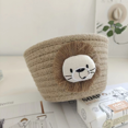 thumbnail image 4 of Cesta de almacenamiento de cuerda de algodón Little Lion, sencilla, para dormitorio de estudiantes, mesita de noche, caja de almacenamiento de escritorio, cesta de almacenamiento, colección de, 4 of 5