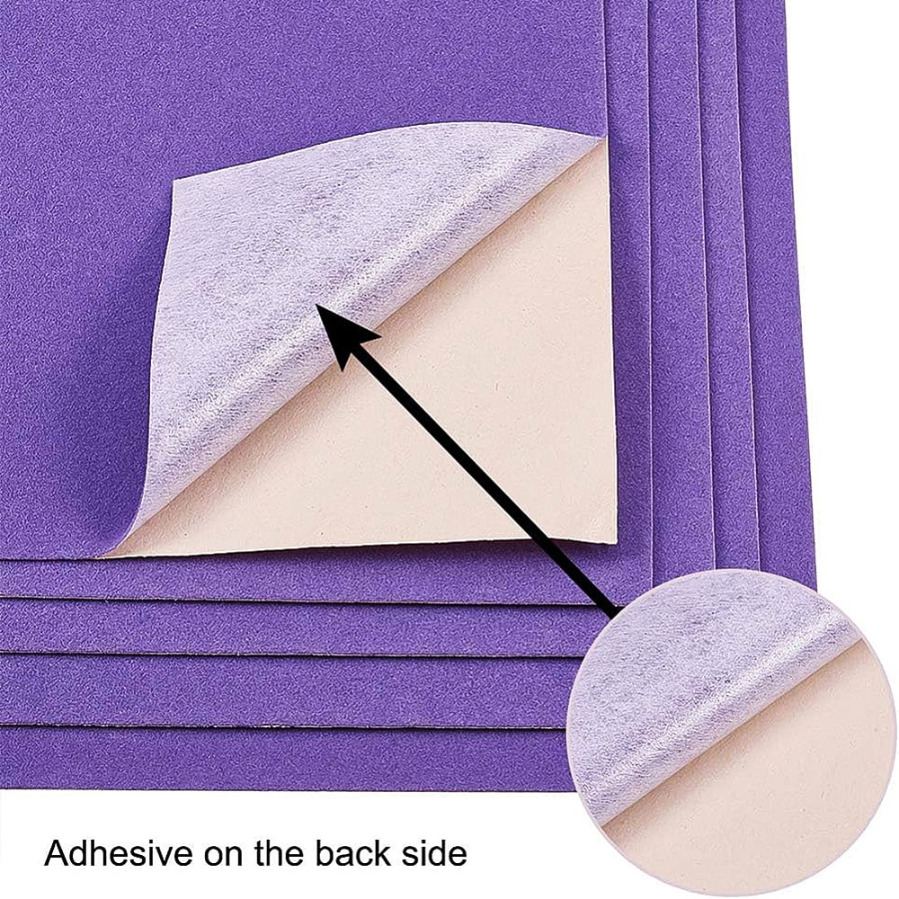 20 pc Jewelry Flocking Cloth Polyester Self-adhesive Fabric Rectangle Blue Violet 29.5x20x0.07cmDIY
