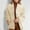 #Khaki, variant on Womens Suede Jacket, Solid Color Lapel Long Sleeved Top Coat Brown,Womens Plus XL