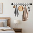 thumbnail image 4 of Anillas para cortinas con clips Ginbel Direct, 2 cm, color negro, hierro, paquete de 24, 4 of 9