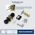 thumbnail image 5 of ODDPC Door Knobs with Lock and Key,Lock for door,Adjustable latch-Satin Nickel-Black, 5 of 6