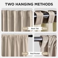 thumbnail image 2 of Cortinas Blackout Joydeco Beige Claro de Terciopelo 130x180 cm 2 Paneles, 2 of 7