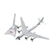 thumbnail image 1 of Avión de colección a escala 1:200, modelo de metal con base de exhibición, 1 of 9