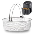 thumbnail image 1 of Cesta de malla para freidora de aire de 21CM, cesta de vapor de acero inoxidable para freidora de aire, cesta para verduras para freír con aire de metal con asa, accesorio para freidora de a, 1 of 5