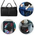 thumbnail image 5 of Bolsa de viaje ligera y plegable de 85 litros, bolsa de lona, bolsa de fin de semana y de noche, para deportes, gimnasio y vacaciones, bolsa de viaje plegable negra, 5 of 5