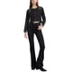 thumbnail image 2 of Chaquetas de mezclilla para mujer INSPIRE CHIC sin cuello, de manga larga, con botones, cortas, en negro, 2 of 6