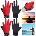 thumbnail image 3 of 2 Pares Guantes Ciclismo Dedos Cortados Manopla Deportiva para Antideslizante () Rojo, 3 of 8