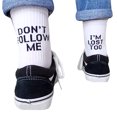 thumbnail image 2 of Calcetines, Calcetines de Mujer con Letras Divertidas en Blanco y Negro, Calcetines con Letras Divertidas, Altamente Recomendados, 2 of 7