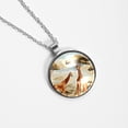 thumbnail image 4 of Toucan Glass Design Circular Pendant Necklace, 4 of 5
