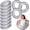 silver, variant on 12 Pcs Summer Swim Rings with Glitter Fun Inflatable Pool Float Round Shaped Swimming Pool Tubes for Beach Party Supplies(Blue,23.6" l X 23.6" w)