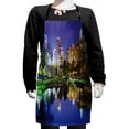 thumbnail image 1 of City Kids Apron, North Carolina Marshall Park United States American Night Reflections on Lake Photo, Boys Girls Apron Bib with Adjustable Ties for Cooking Baking Painting, Multicolor, by Ambesonne, 1 of 2