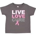 thumbnail image 3 of Inktastic Live Love Cure Breast Cancer Boys or Girls Toddler T-Shirt, 3 of 5