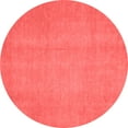 thumbnail image 1 of Ahgly Company Machine Washable Indoor Round Abstract Red Modern Area Rugs, 3' Round, 1 of 4