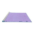 thumbnail image 2 of Ahgly Company Machine Washable Indoor Round Abstract Blue Modern Area Rugs, 3' Round, 2 of 4