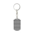 thumbnail image 2 of Uemuo Black And White Diamonds Pattern Rectangular Metal Keychain - Durable, Stylish, and Personalized Key Ring for Men and Women,Engraved Keychain,Gift Slim Sturdy Keychain, 2 of 7