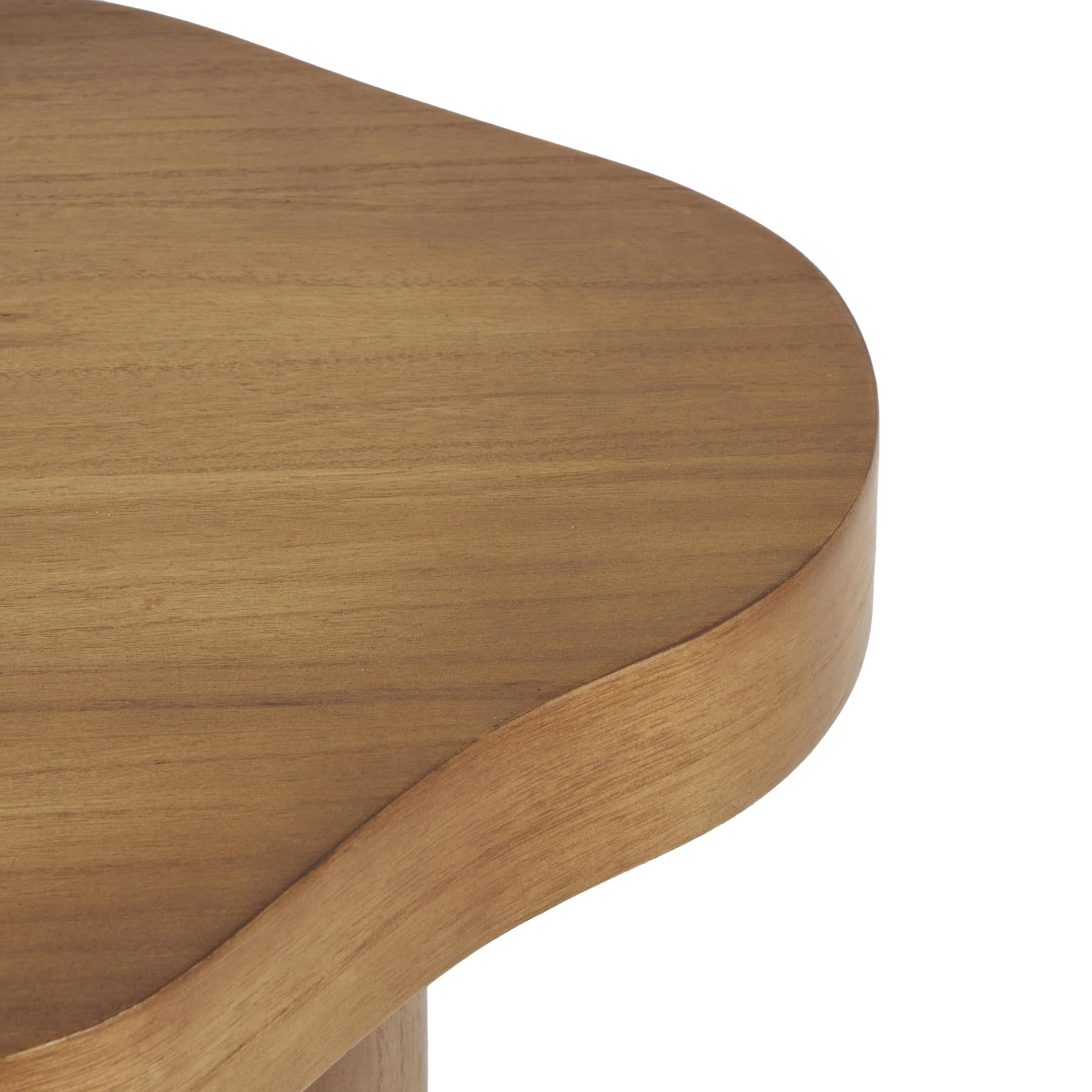 DecMode 15" x 23" Brown Wood Pedestal Accent Table with Rounded Square Top, 1-Piece