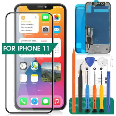 for iPhone 11 Screen Replacement for iPhone 11 LCD Display Touch A2111 Screen Replacement Sensor A2223 Digitizer for iPhone A2221 Screen Assembly Kits (Incell,Black)