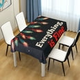 thumbnail image 4 of Yayeee Tablecloths 60" x 108" Rectangle Wrinkle Resistant Party Table Cover, Black Christmas Light, 4 of 8