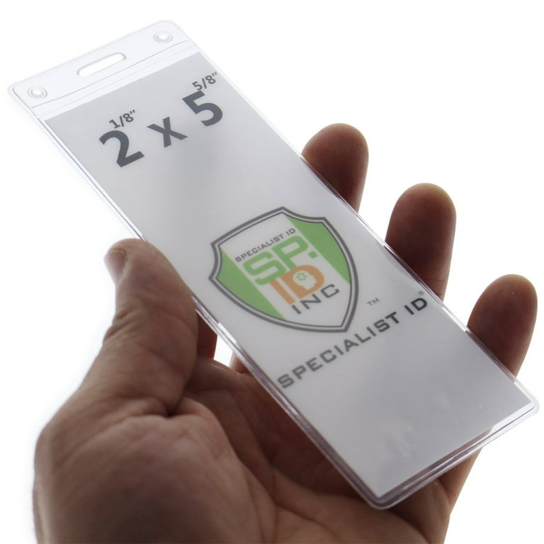 10 Pack - Clear Plastic 2 ⅛ X 5 ⅝ Inch Ticket Stub Holders
