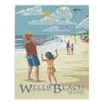 thumbnail image 2 of Wells Beach, Maine, Kite Flyers (1000 Piece Puzzle, Size 19x27, Challenging Jigsaw Puzzle for Adults and Family, Made in USA), 2 of 4
