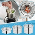 thumbnail image 2 of 1Pcs Mesh Sink Strainer for Kitchen,Stainless Steel Sink Drain Strainer Filter,Sink Screen Large Wide Rim 3" Diameter Sink Food Catcher Drain Basket Strainers Garbage Disposal Drain Screen(0.7IN), 2 of 3
