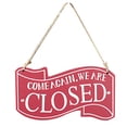 thumbnail image 2 of NIBOLOG Door Sign Double Sided Painting Letter Printing Universal Door Plaque Welcome Sign for Shopwindows, 2 of 8